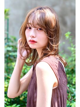 ルーク 立川(LUK) Lien☆大人かわいいオレンジベージュ×フリンジウェーブ　立川