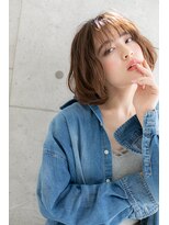 ヘアアンドビューティー ミック(Hair & Beauty miq) Aラインで小顔*くせ毛風カーリー透け感グラボブa