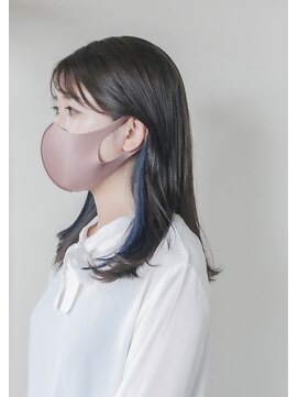 ホワイトルーム(White Room) 【インナーブルー】アッシュグレージュのインナーカラー♪