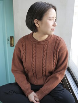 バース(BIRTH) 天神【BIRTH】スモーキーグレージュ×内巻きワンカールボブ 3