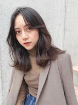 アトリエサニーデイ(atelier SUNNY DAY)&nbsp;セミロングレイヤーカット/グレージュ/前髪カット/顔まわり
