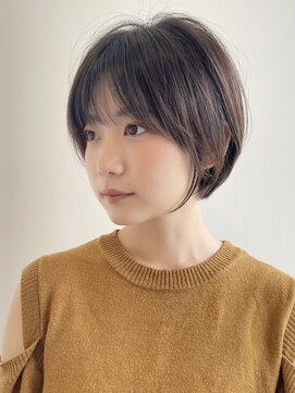 イヴォークトーキョーオーサカ(EVOKE TOKYO osaka) 30代40代 大人ショート 似合わせ 耳かけ ベージュカラー