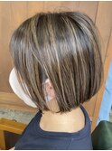 黒髪/グレーベージュ/レイヤーロング/前髪パーマ[西船橋/津田沼]