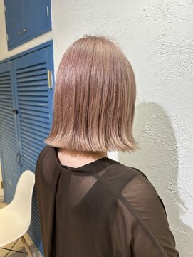アジールヘア 池袋東口店(agir hair) ブリーチ2回~ピンクベージュダブルカラーシアーカラー池袋東口