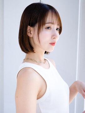 エインアンリー 表参道(AIN.ANLY.) ◯薄めバング短めバングフェイスレイヤーカット切りっぱなしボブ