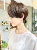 大人ハンサムショート/前髪なしショート/ショートヘア/30代40代