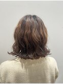 ボブ+パーマ+外はねカール【田中桃鈴】