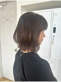 レイヤーボブ　くびれヘア　ミディアムレイヤー