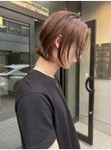 透明感のあるメンズブラウンボブ！