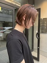 ポール(pole)&nbsp;透明感のあるメンズブラウンボブ！