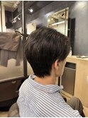 センターパートウルフ