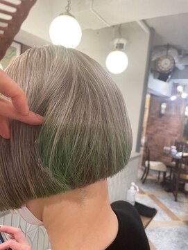 ムーン(moon) #ハッシュカット#フルバング#似合わせカット#レッドブラウン