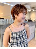 レイヤーで作る大人可愛いくびれショートショートボブ艶感