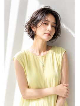 アッシュ 学芸大学店(Ash) ショートボブ/大人女性/ナチュラルブラウン/白髪ぼかし/パーマ