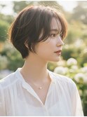 大人可愛い20代30代40代小顔ひし形ショートボブ前下がり