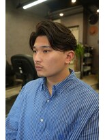 リッチブランドアンドコー 守口店(Rich Brand&Co)&nbsp;センターパートニュアンスパーマ韓国カルマパーマコンマヘア