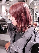 ロリム(RorriM)&nbsp;ミディアムスタイル　ピンクベージュ　ダブルカラー