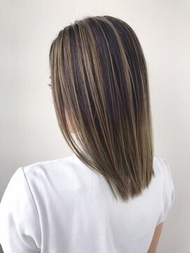 ヘアーアンドスパ フェリーチェ ミチ 野田屋町店(HAIR&SPA felice MICHI) 【felice MICHI島田和也】ストレートでも決まるハイライト