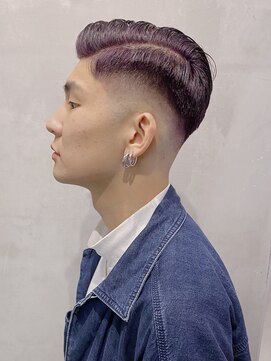 フランクスバーバーリザーブ 人形町店(FRANK’S BARBER RESERVE) スキンフェードバイオレットカラー y