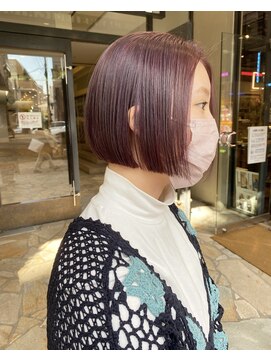 レンク(LENC) ミニボブ　ピンクラベンダーカラー