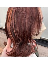 ビヨンドイー(beyond E)&nbsp;アプリコットオレンジ◎ハイライトメッシュ