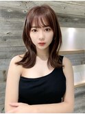 小顔に見えるくびれヘア レイヤーカット 透明感カラー KAKO