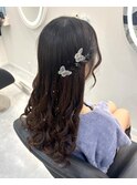 ねじりハーフツイン/心斎橋ヘアセット