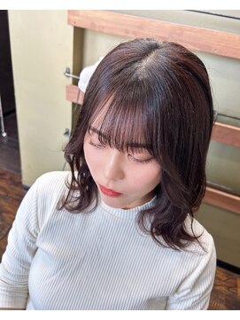 ガルボ ヘアー(garbo hair) ブラウンカラー大人可愛い20代30代40代