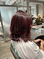 ブロッサム 保谷(Blossom)&nbsp;マスク美人小顔韓国風ワンカールブリーチなしワインレッド