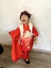 七五三　3歳　着付けへアセット　新日本髪