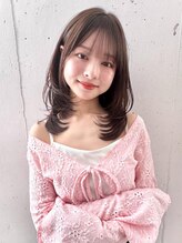 ヘアラウンジ ビーチ 青山 外苑前(hair lounge BEACH) ワンカールで動くミディアムレイヤーオリーブグレージュ