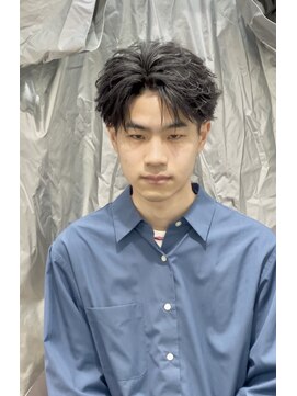 フェザーショートフェザーパーマ大宮センターパートメンズ眉毛