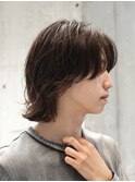 メンズミディアムパーマメンズボブパーマ緩めスパイラルパーマ