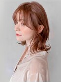 ハイライトカラーこなれヘア愛され小顔カット艶感外ハネボブ
