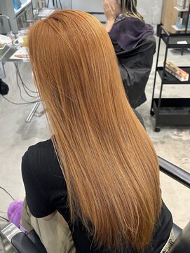 ラック(LUCK) オレンジ/船橋/くすみベージュ/細めハイライト