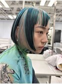 切りっぱなしボブ×デザインカラー