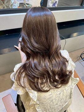 ダブル(W) ワンカラー/シアーブラウン/艶髪