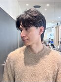 men's/顔周り/ニュアンスパーマ/黒染め/韓国/ダウンパーマ
