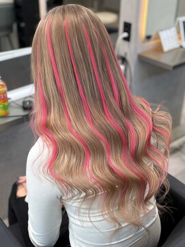 ラピス 福岡天神店(Lapis) やまでぃーハイトーンブリーチ&ダブルカラーエクステ髪質改善