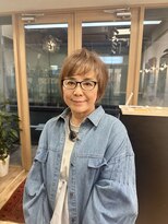クレス 新宿御苑前(cresc)&nbsp;白髪ぼかしカラー　ショート/白髪染め/50代/60代