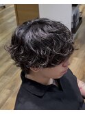 波巻きシャドウ　波巻きパーマ　シャドウパーマ