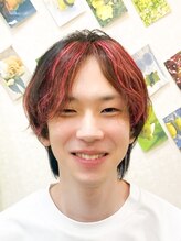 黄ぐまくん美容室 メンズ Wカラー パーマ