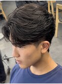 調布メンズパーマフェザーパーマシャドウパーマセンターパート