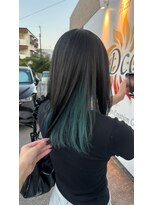 ヘアーディーシーオー(Hair Dco)&nbsp;インナーカラー/ティールグリーン
