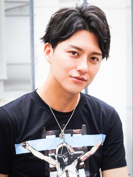 アフロート ディル(AFLOAT D'L) 七三オールバック ツイストパーマ ビジネス かき上げヘア