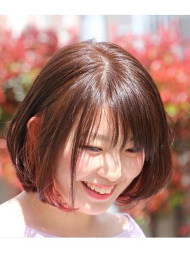 テト(tet) デザインボブ☆セクションピンクグレージュ☆
