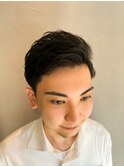 かきあげアップバング×ショートスタイル
