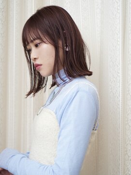 ビュートリアム265(BEAUTRIUM 265) 長めボブ/切りっぱなし/ロブ/ピンクブラウン/ぱつっとボブ/銀座