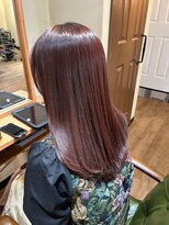 オーストヘアジジ(Aust hair Gigi)&nbsp;ブリーチなしレッドブラウン×ロングレイヤー