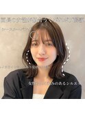 切りっぱなしボブ美髪ピンクブラウンくびれミディ M20240501